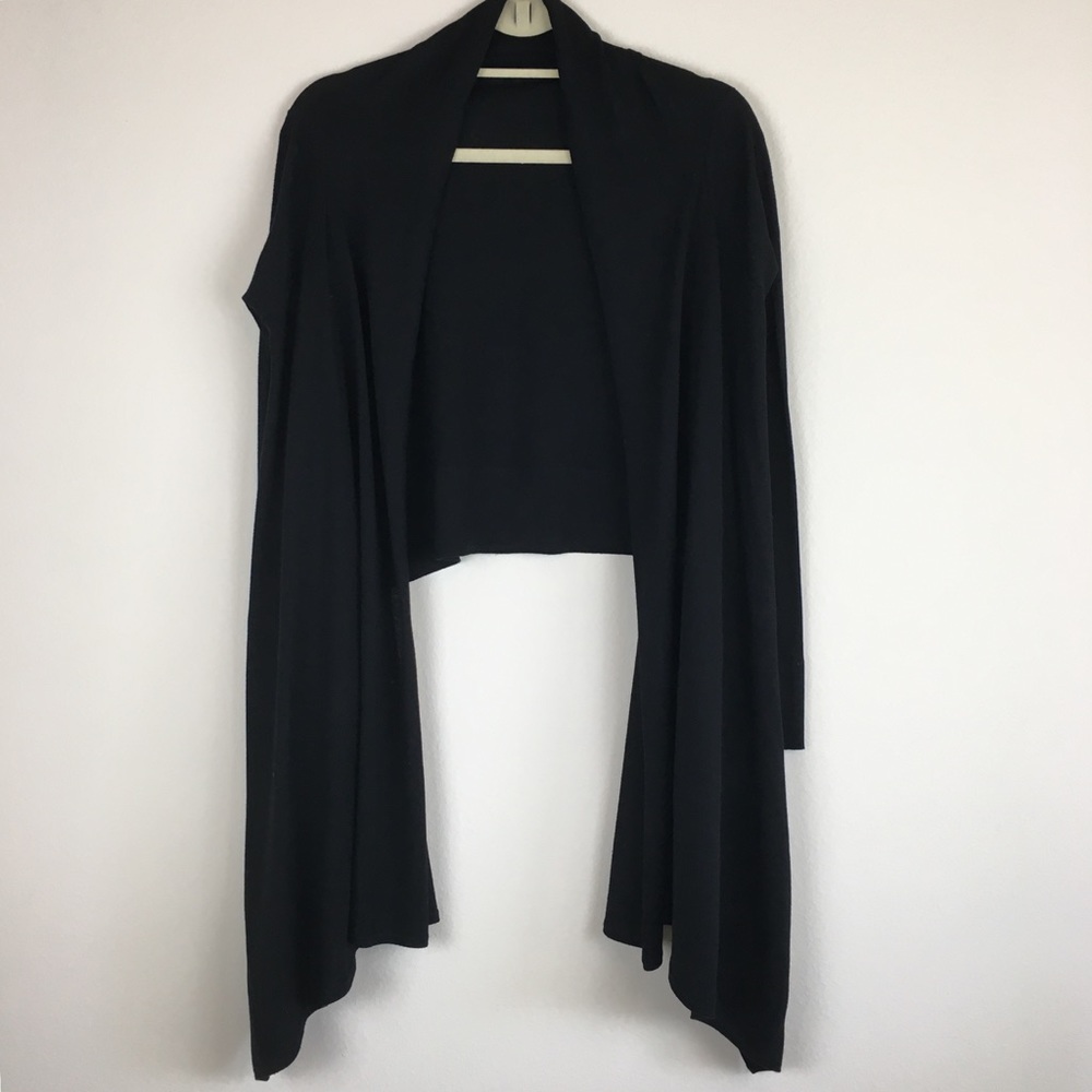 BCBGMaxAzria Black Katianne Wrap Cardigan Sz XS/S
